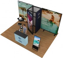 Stand cadre tissu 9m² pour salon événement